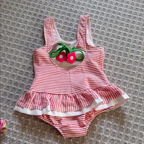 Florence Eiseman Striped and Citrus Kids Swim One Piece Trio - Picture 5 of 5